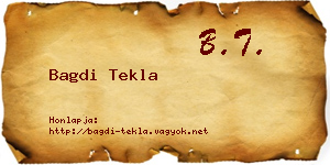 Bagdi Tekla névjegykártya